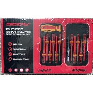 SEDY 13pc Insulated Screwdriver Set 1000V Electrician Tools Magnetic CR-V NEW